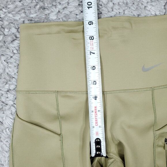 Nike Go Firm Support High Rise 7/8 Leggings Pockets Infinalock Green Size XS - Picture 12 of 12